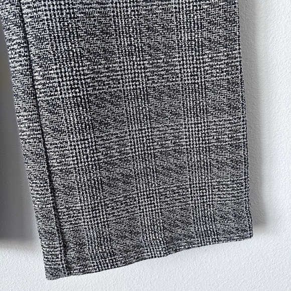 Worthington Ladies 12P Grey Black White Tweed Wide-leg Career Pants Belt Loops - Picture 7 of 14